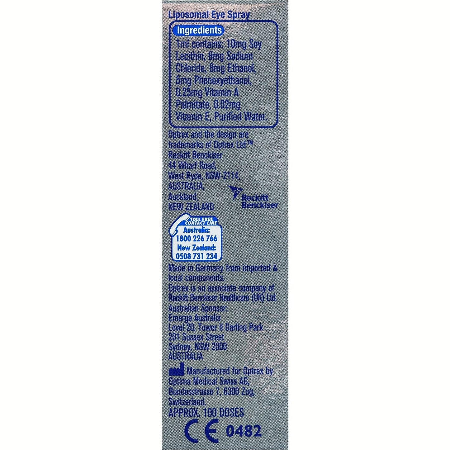 Optrex Actimist Dry & Irritated Eyes Spray 10ml