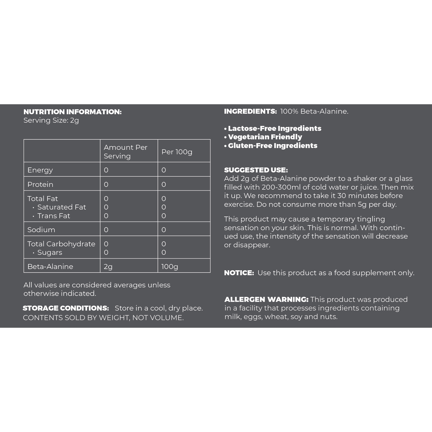 Beta Alanine - STELLAR PHARMACY