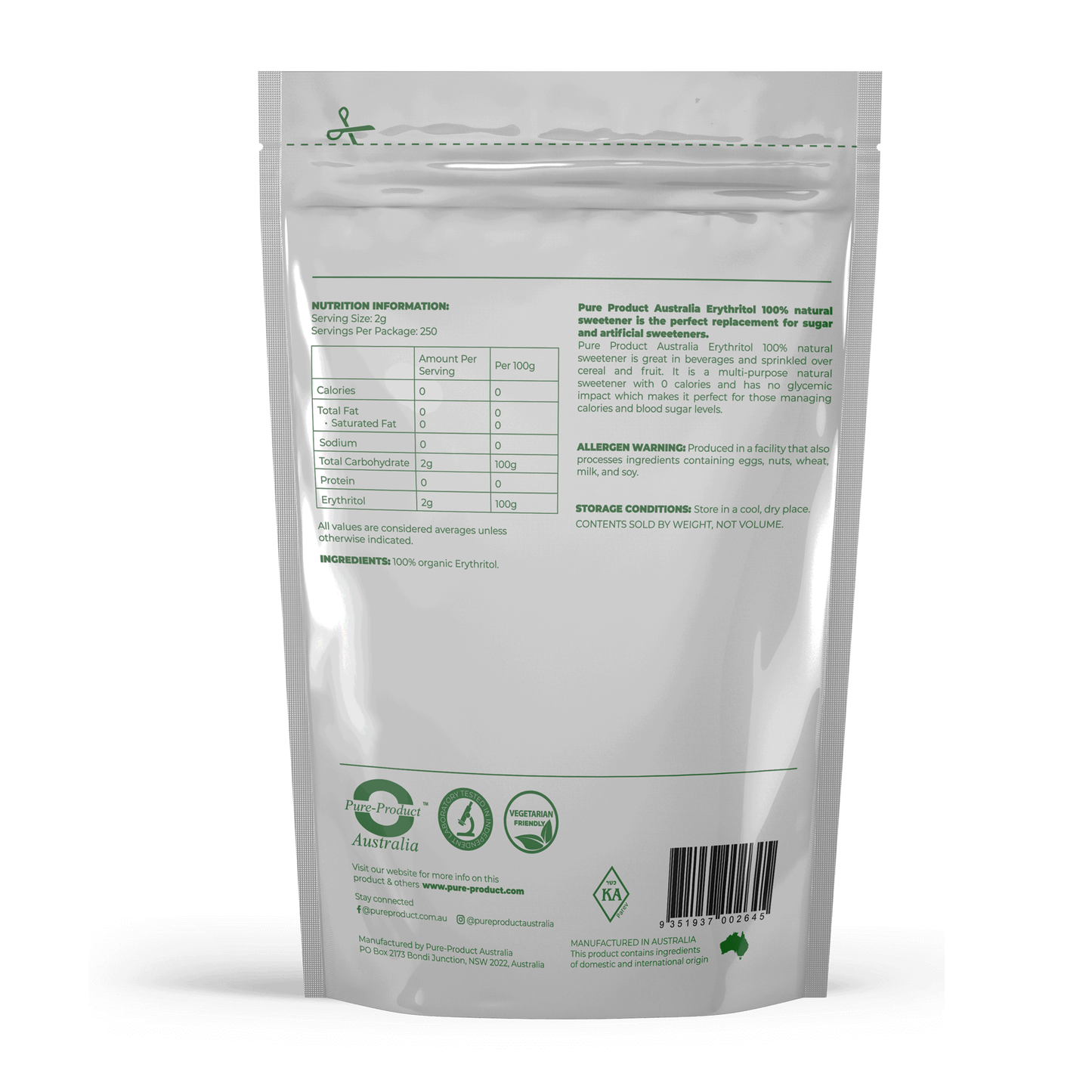 Erythritol 100% Natural Sweetener