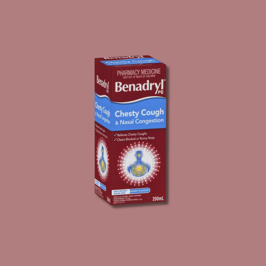 Benadryl PE Chesty Cough & Nasal Congestion Non-Drowsy Berry Flavour 200mL