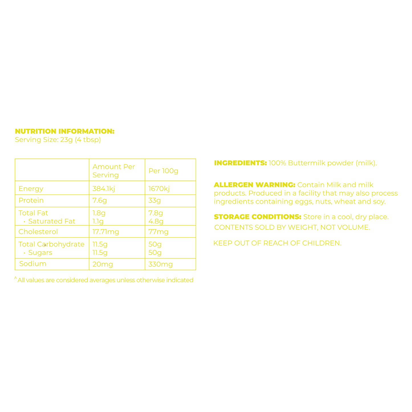 Buttermilk Powder - STELLAR PHARMACY