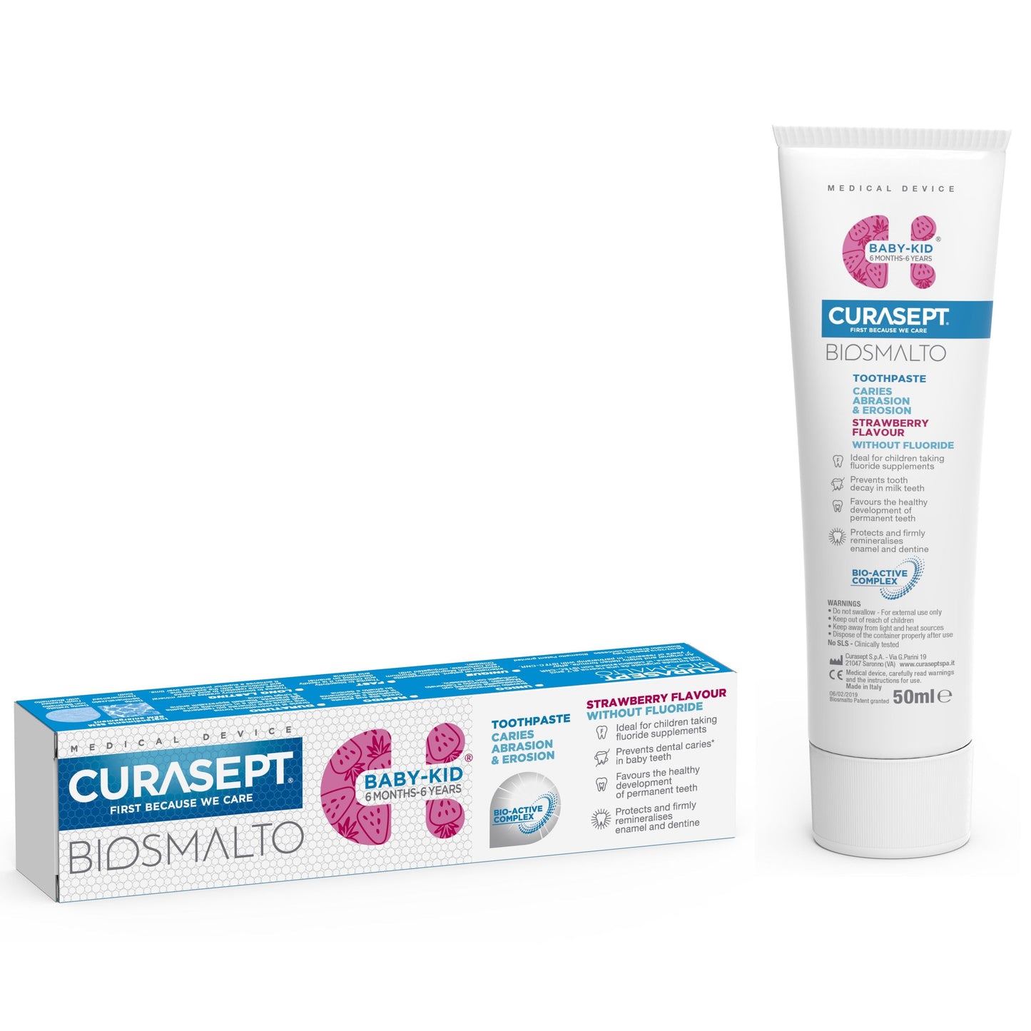 Curasept Biosmalto Toothpaste Baby - Kids 6 months to 6 years