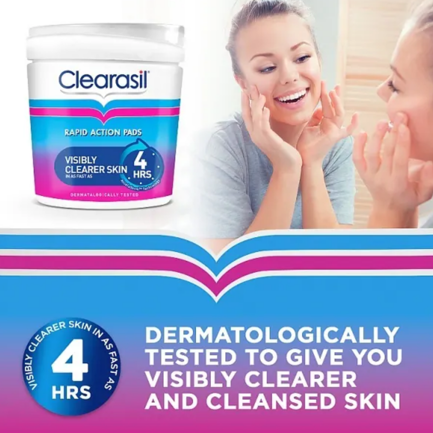 Clearasil Ultra Rapid Action Face Wipe Pads 65