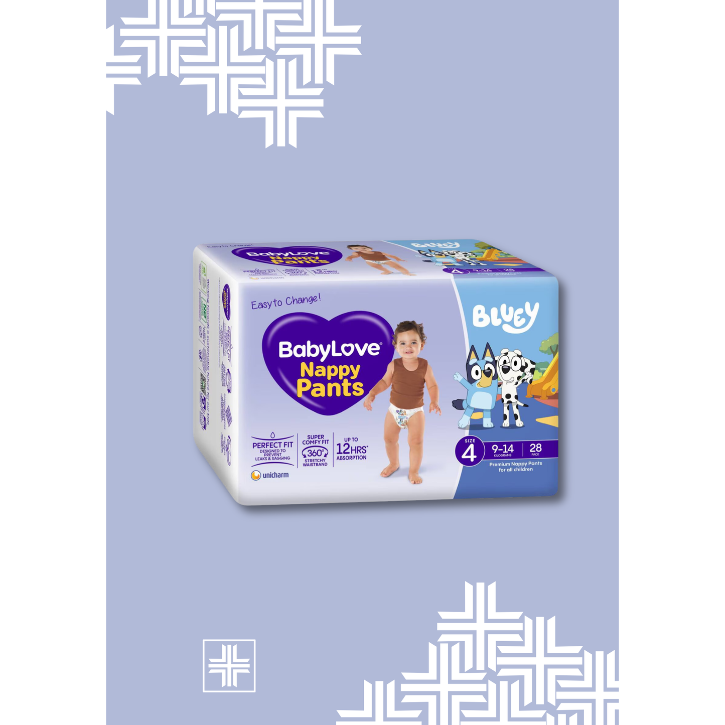 BabyLove Nappy Pants Toddler Size 4, 9-14kg 28 Pack