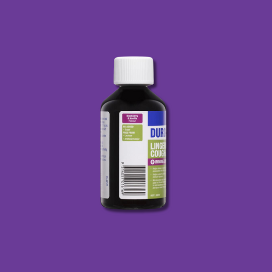 DURO-TUSS Lingering Cough Liquid Immune Support Blackberry & Vanilla 200mL