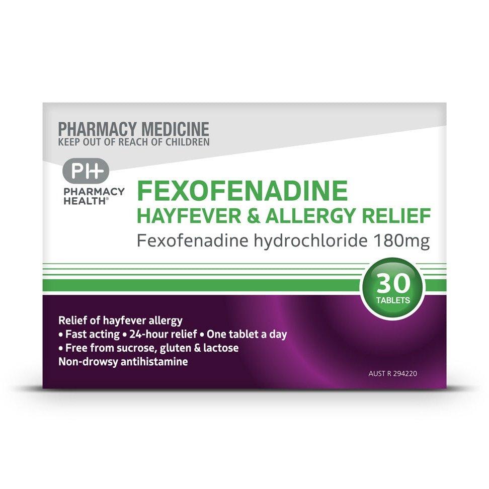 PHarmacy health FEXOFENADINE HAYFEVER&ALLERGY 30 TABS