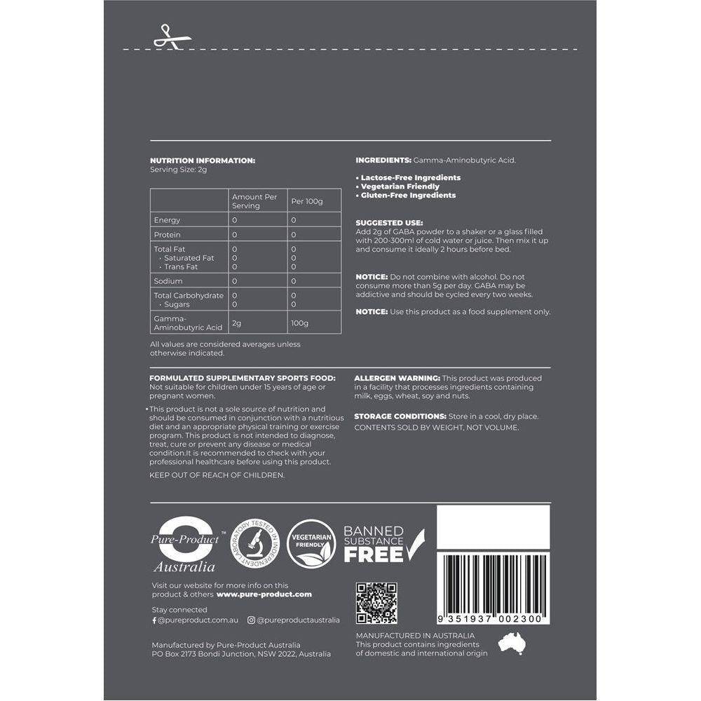 Gamma-Aminobutyric Acid (GABA) Powder - STELLAR PHARMACY