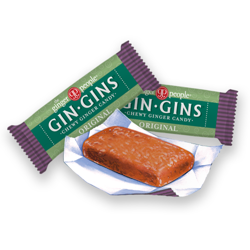 THE GINGER PEOPLE Gin Gins Ginger Candy Chewy - Original 12x 84g