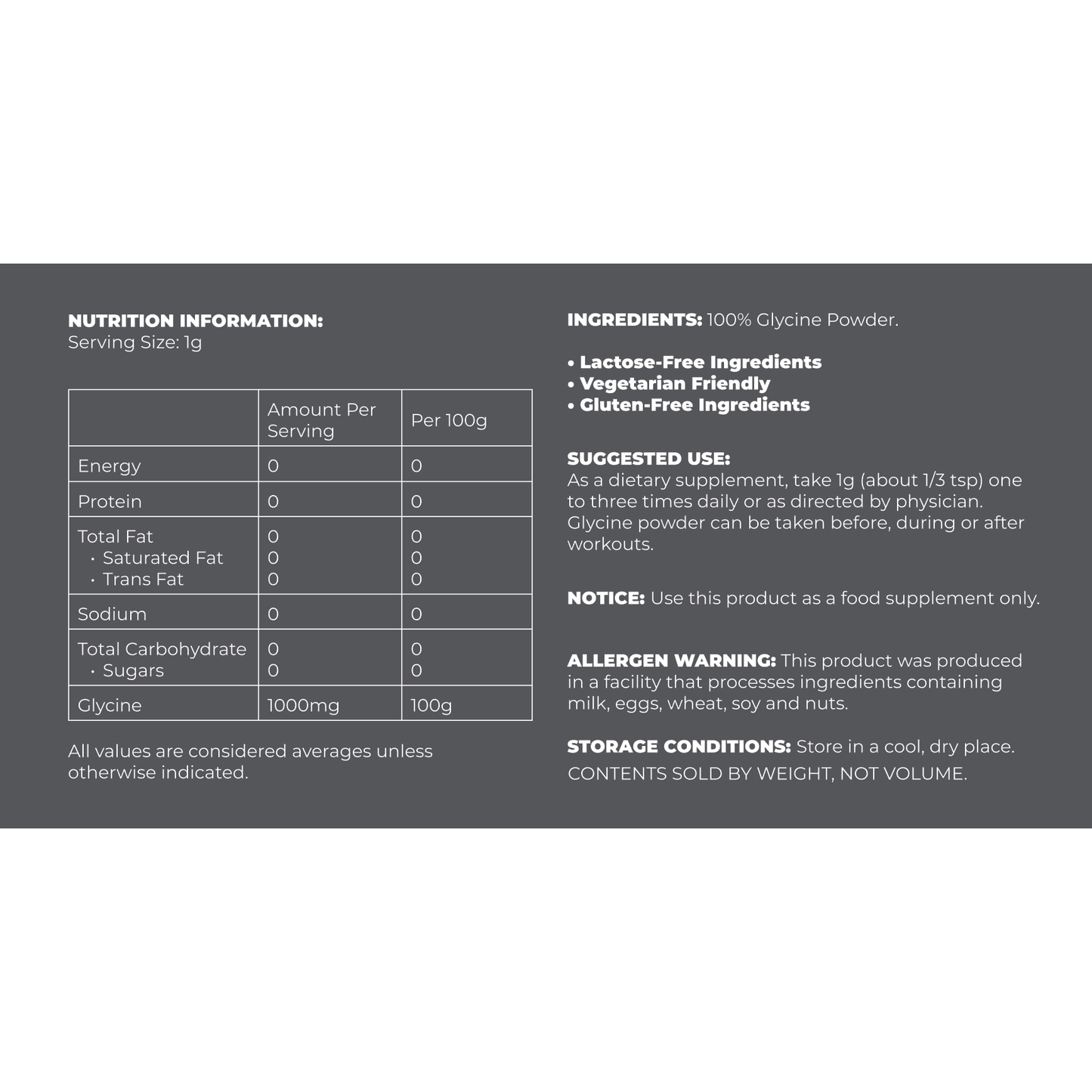 Glycine Powder - STELLAR PHARMACY