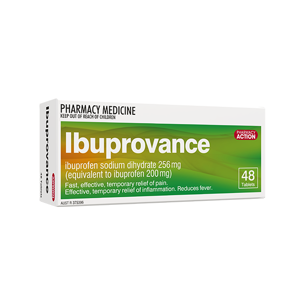 Pharmacy Action Ibuprovance 256G 48 TABS