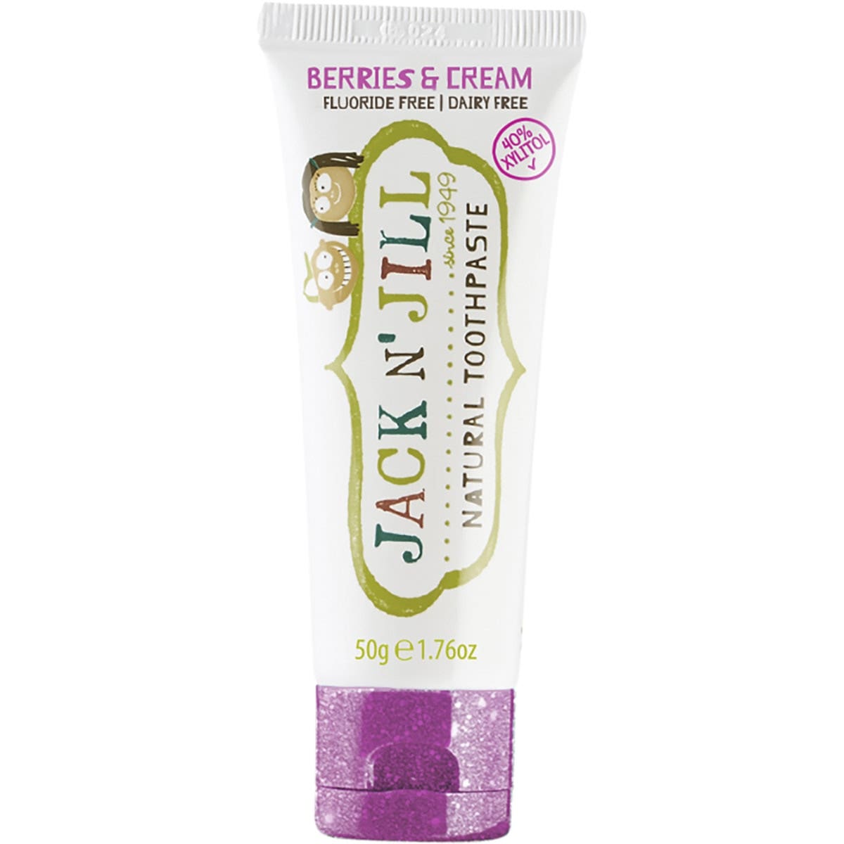 JACK N' JILL Toothpaste (Children) Berries & Cream - Fluoride Free 50g - STELLAR PHARMACY