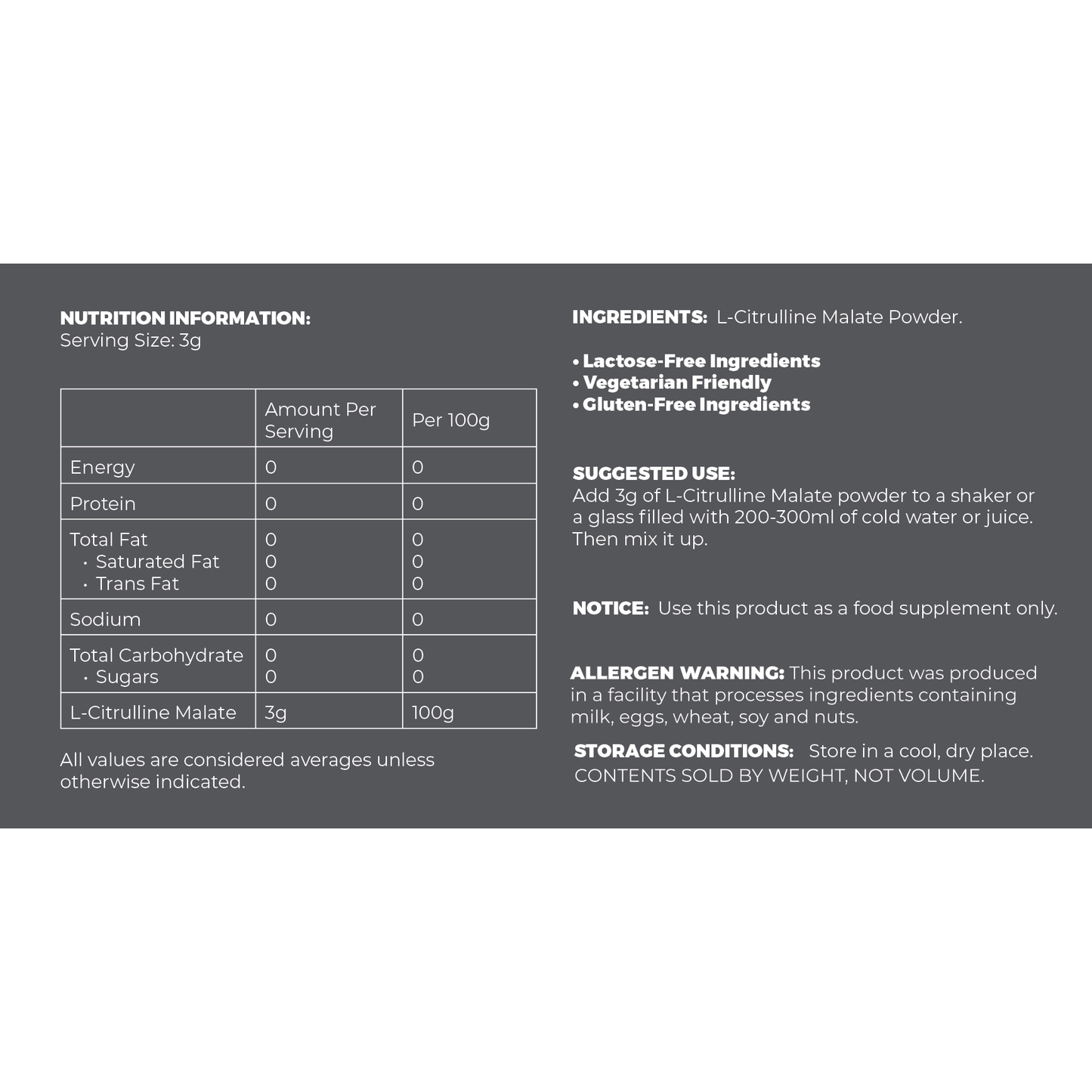 L-Citrulline Malate Powder - STELLAR PHARMACY