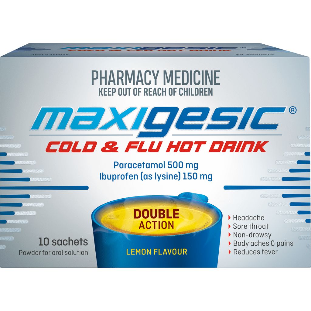 Maxigesic Cold & Flu Hot Drink 10 Sachets