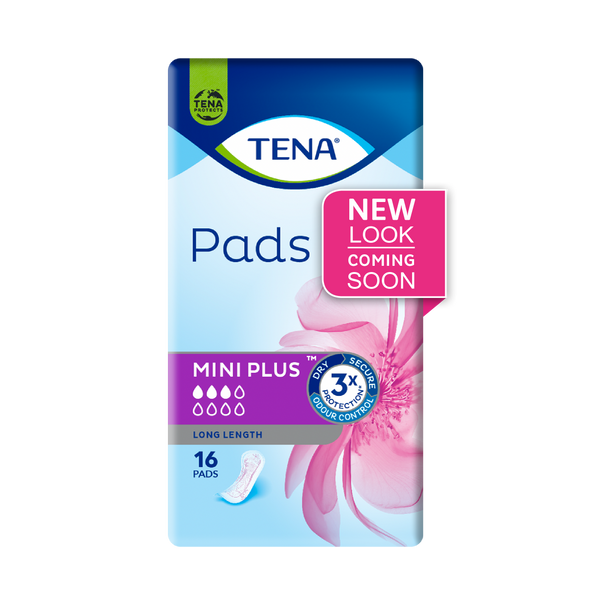 Tena Pads Mini Plus Long Length Pads 16PK