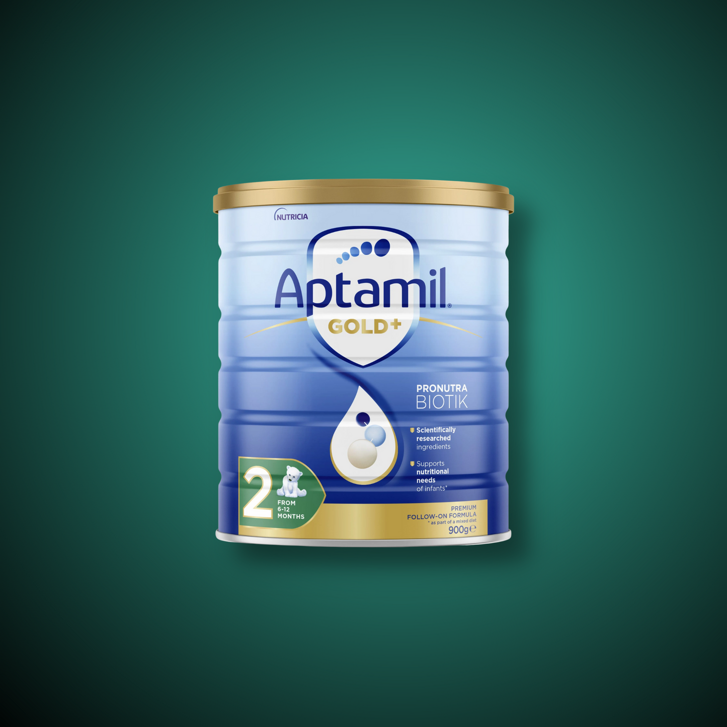 Aptamil Gold+ 2 Pronutra Biotik Baby Follow-On Formula From 6 to 12 Months 900g
