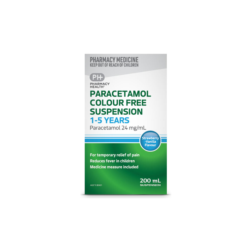 PARACETAMOL COLOUR FREE SUSPENSION 1-5 YEARS