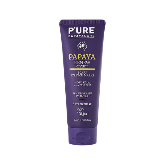 P'URE PAPAYACARE Papaya Renew Cream Scars & Stretch Marks 100g