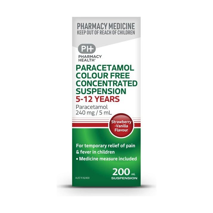 Pharmacy Health Children's Paracetamol Suspension 1-5 Years Colour Free 200ml