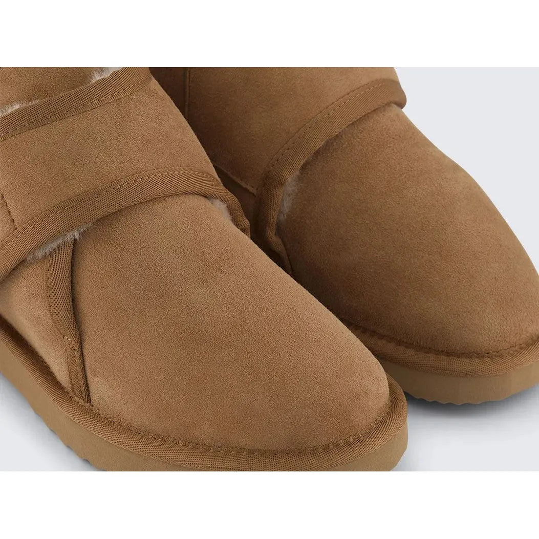 SHEARLING STRAP Chestnut