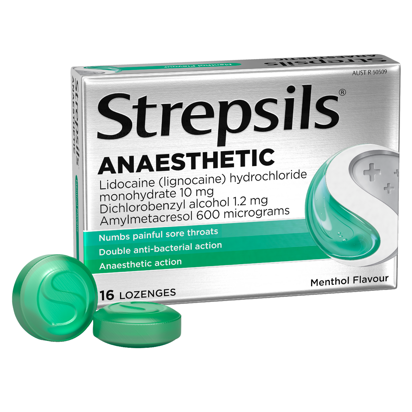Strepsils Anaesthetic Lozenges Menthol 16 Pack