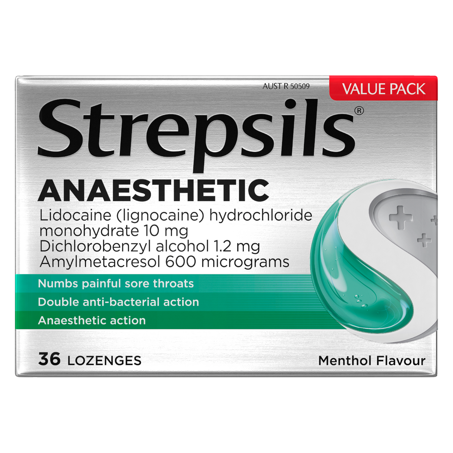 Strepsils Anaesthetic Lozenges Menthol 36 Pack