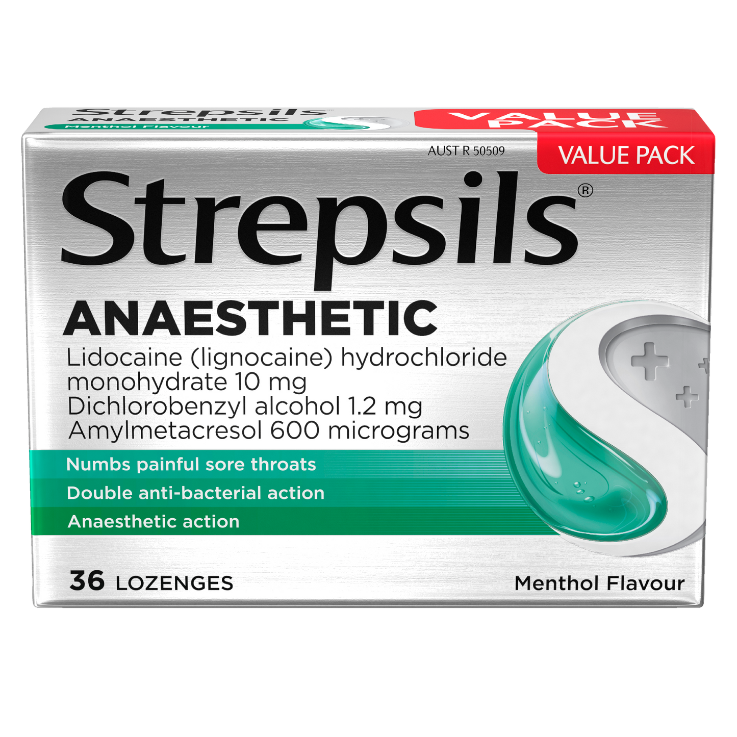 Strepsils Anaesthetic Lozenges Menthol 36 Pack