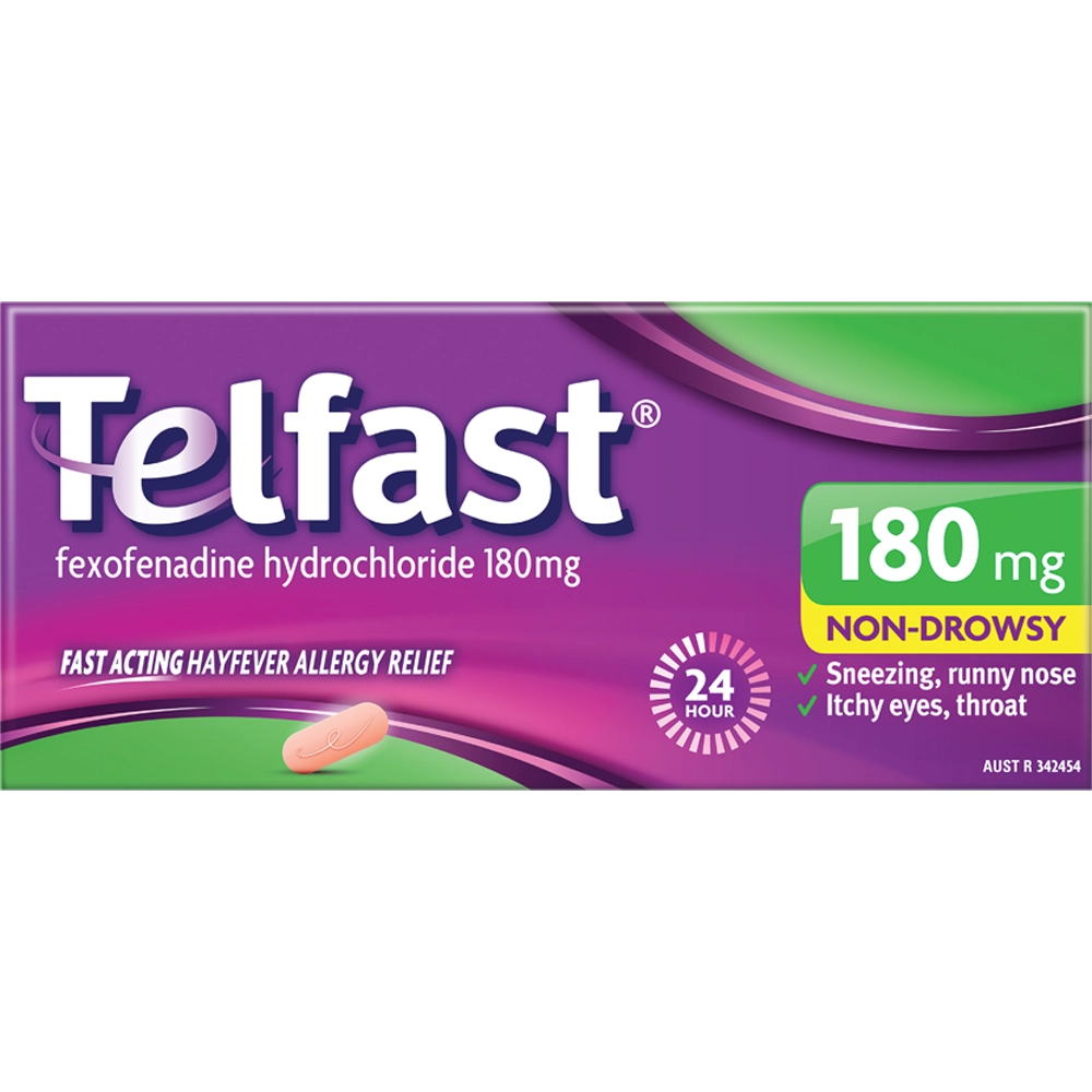 Telfast 180mg Tablets – Hayfever Allergy Relief