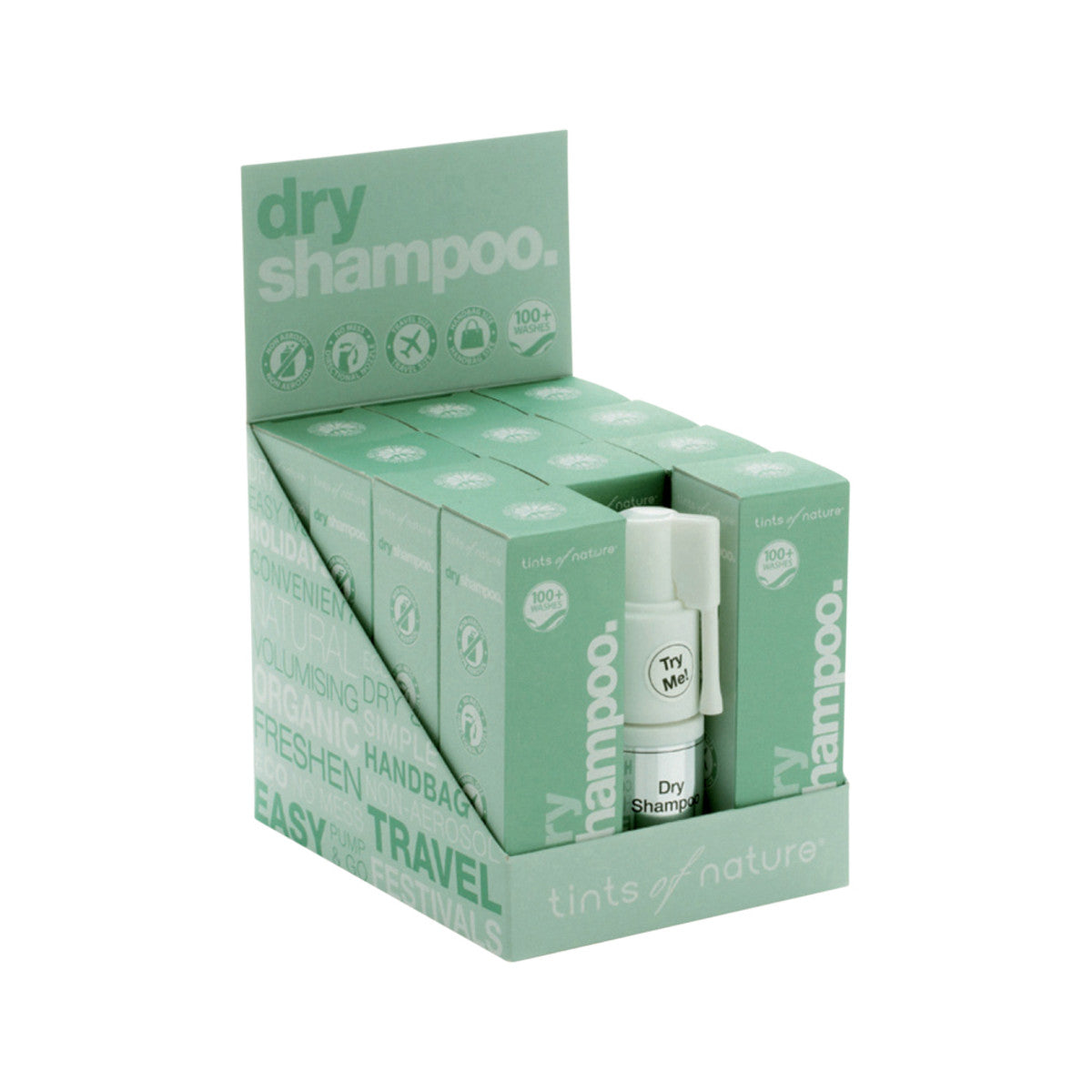 Tints Of Nature Dry Shampoo Powder Spray 15g x 11 (+ Tester) Display