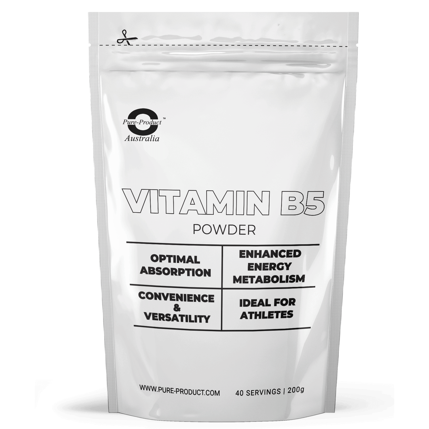 D-Calcium pantothenate (Vitamin B5) Powder - 200g
