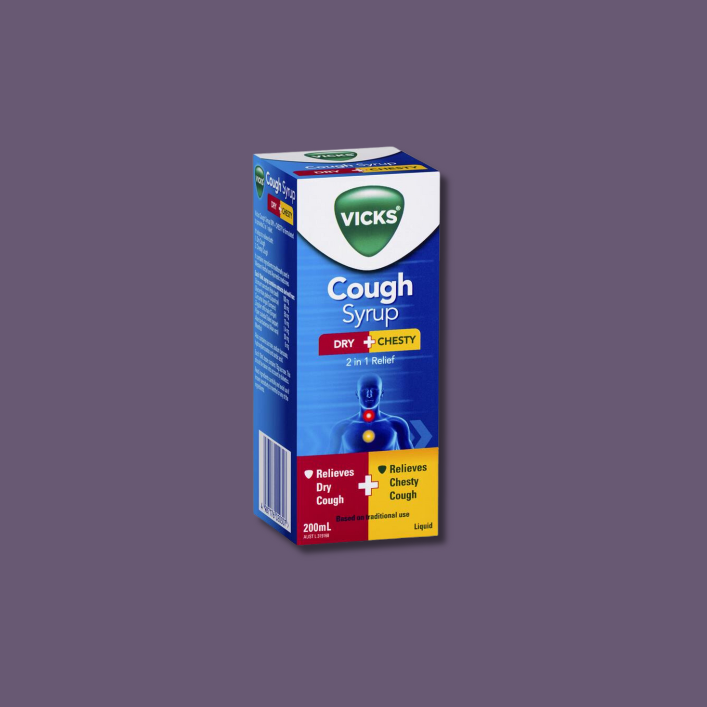 Vicks Cough Syrup Dry + Chesty 200ml