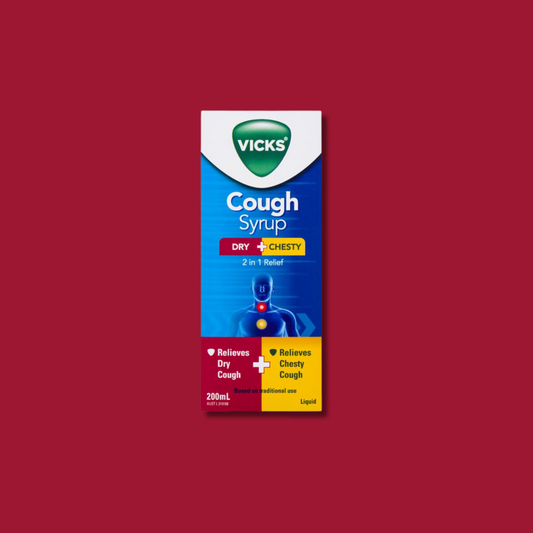 Vicks Cough Syrup Dry + Chesty 200ml