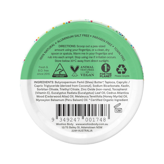 Woohoo Deodorant Paste Wild (Extra Strength Unisex) Tin 60g