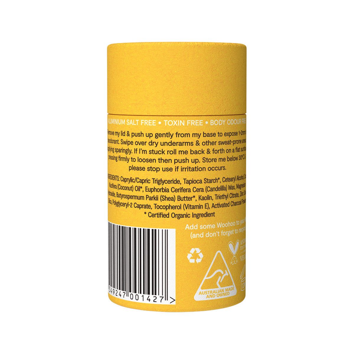 Woohoo Deodorant & Anti-Chafe Stick Mellow (Sensitive) 60g