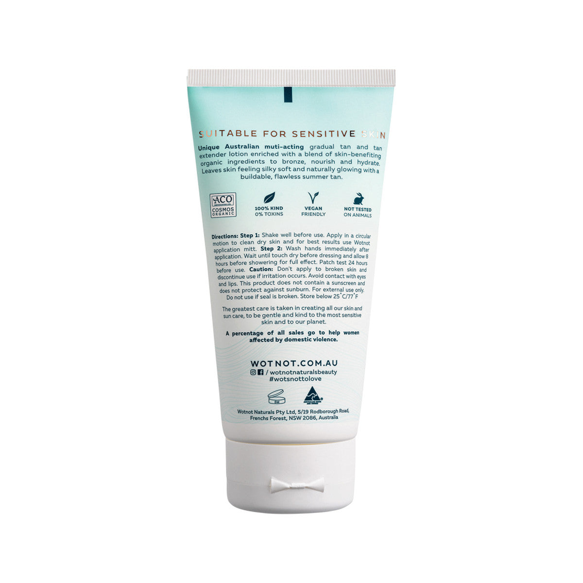 Wotnot Naturals Glow Certified Organic Gradual Tan Everyday Lotion 130ml