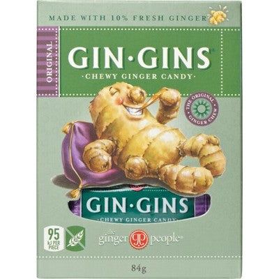 THE GINGER PEOPLE Gin Gins Ginger Candy Chewy - Original 12x 84g