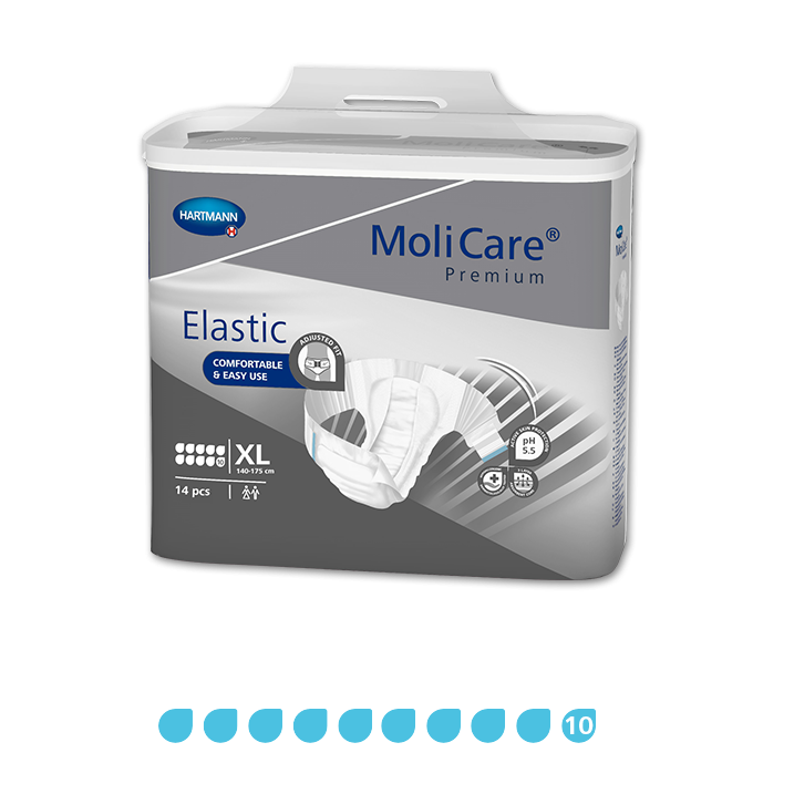 MoliCare Premium Elastic 10 Drops Slip Open Style