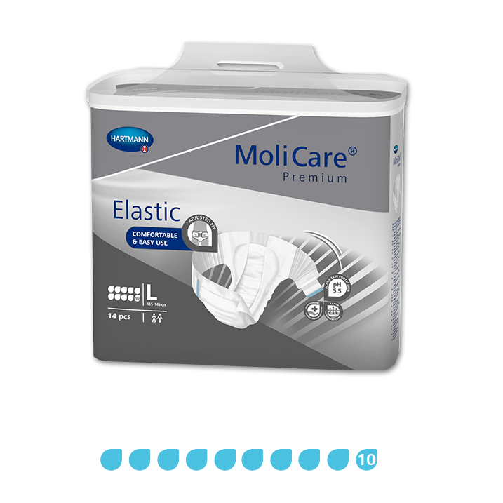 MoliCare Premium Elastic 10 Drops Slip Open Style