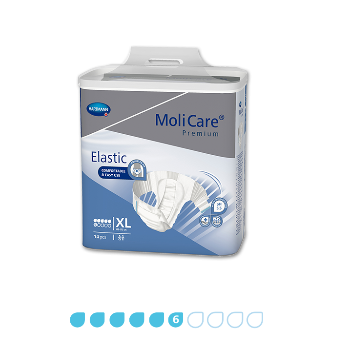 MoliCare Premium Elastic 6 Drops Slip Open Style