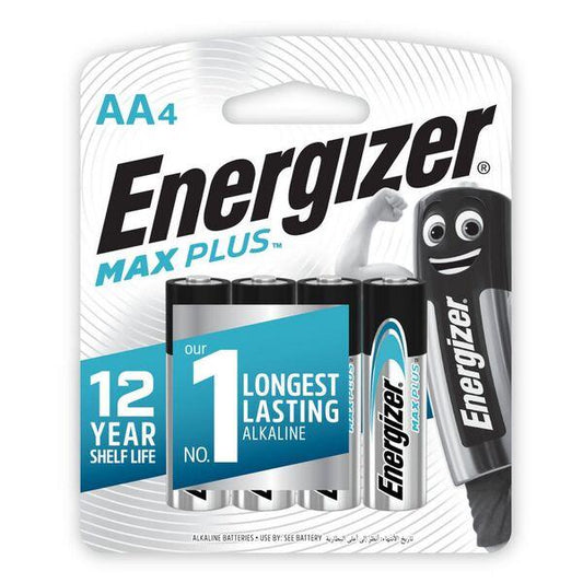 Energizer MAX Plus AA Alkaline Batteries Pack of 4