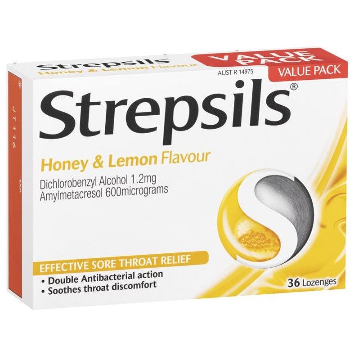Strepsils Honey & Lemon 36 Lozenges - STELLAR PHARMACY