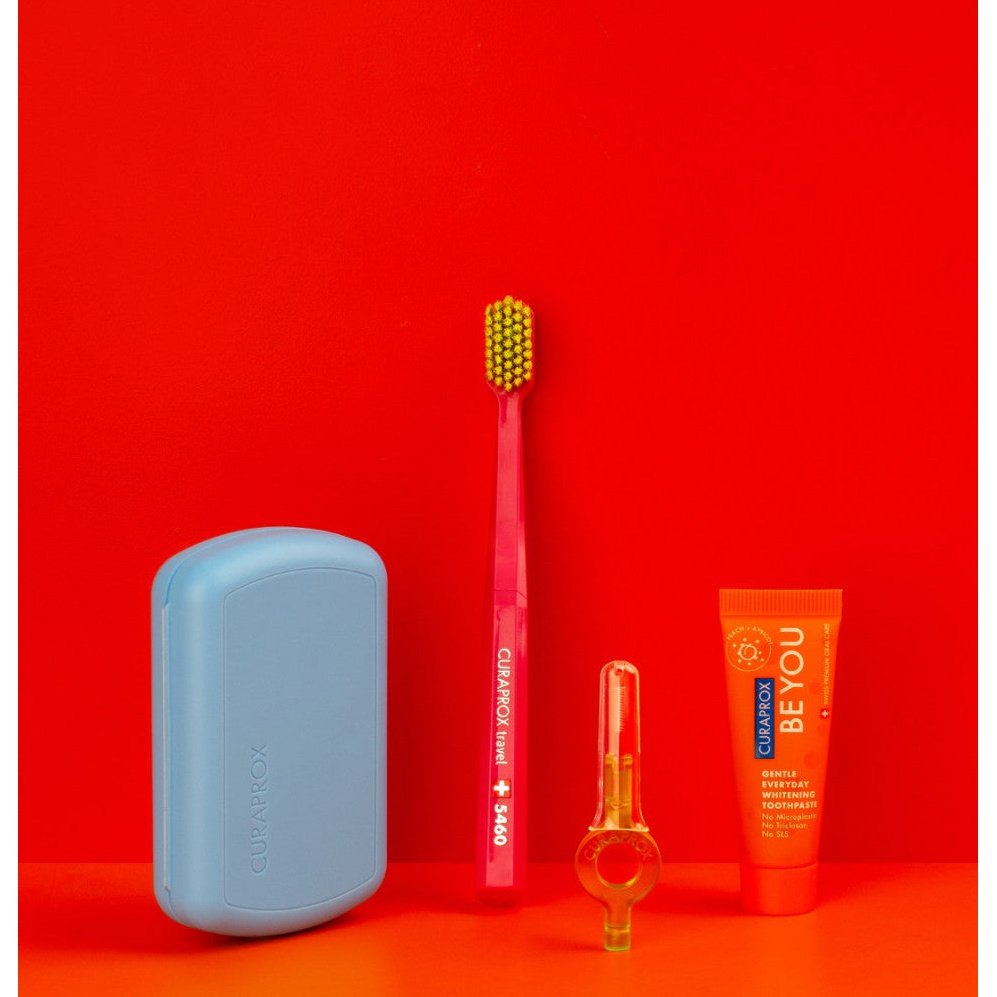 Curaprox Travel Set with Toothbrush & Toothpaste (Assorted Colours)