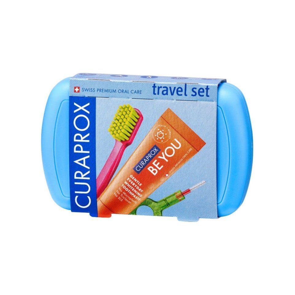 Curaprox Travel Set with Toothbrush & Toothpaste (Assorted Colours)