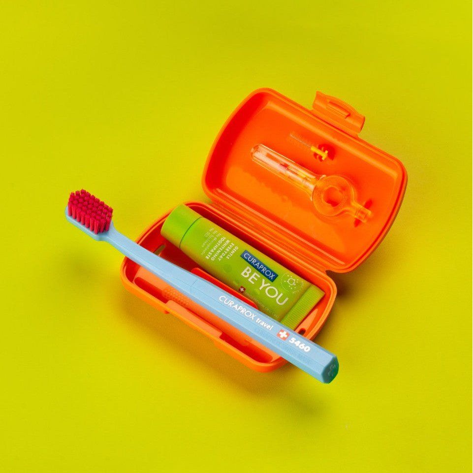 Curaprox Travel Set with Toothbrush & Toothpaste (Assorted Colours)