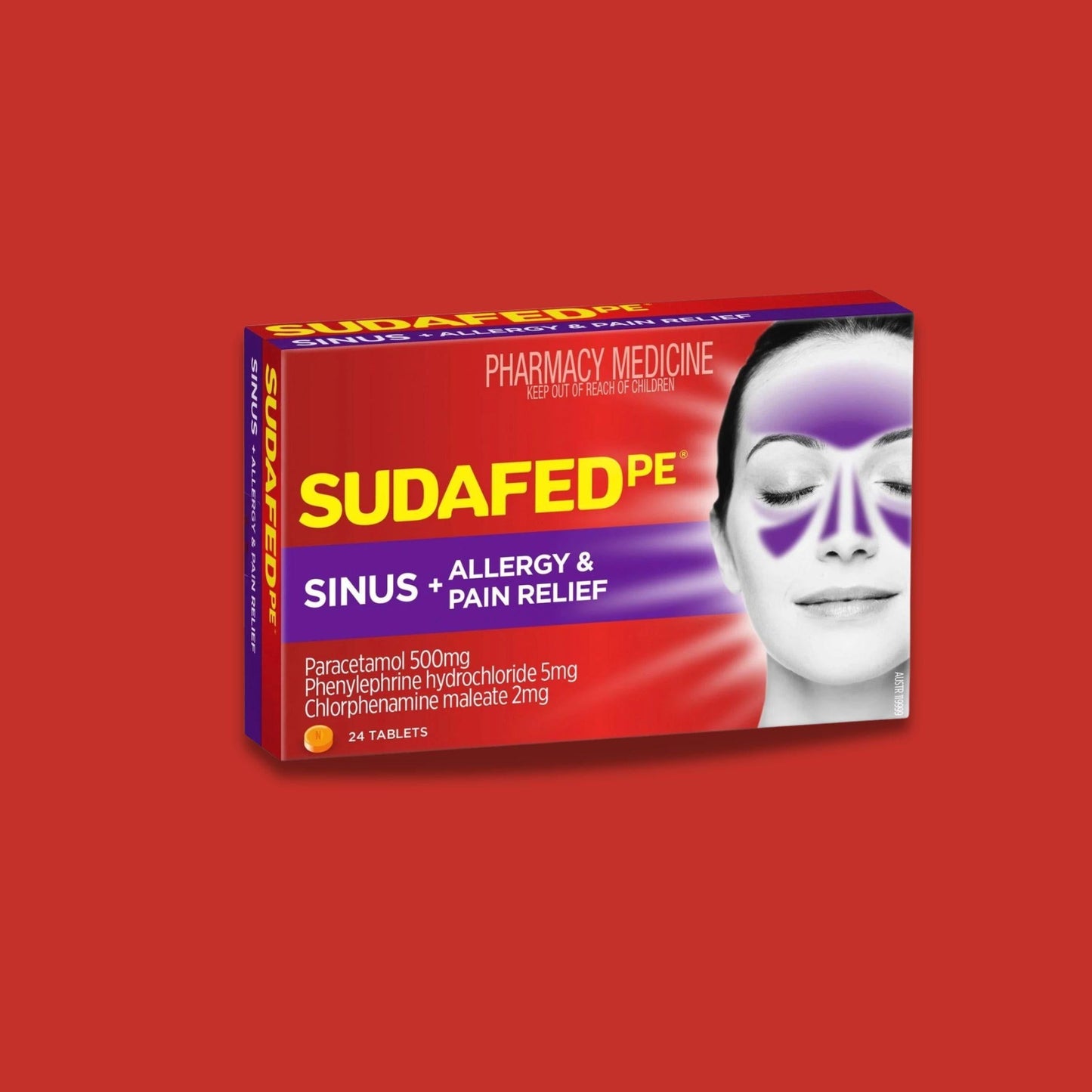 Sudafed PE Sinus + Allergy & Pain Relief 24 Tabs