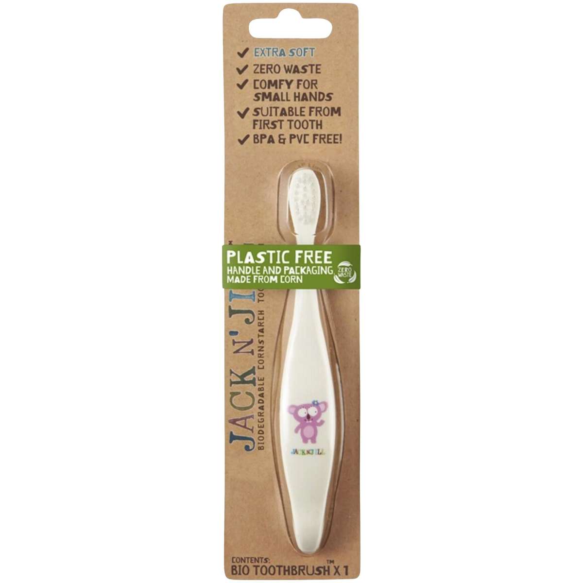 JACK N' JILL Toothbrush (Children) Koala - Biodegradable 1 - STELLAR PHARMACY