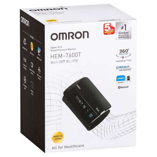 Omron Smart Elite HEM7600T Blood Pressure Monitor Bluetooth Tubeless