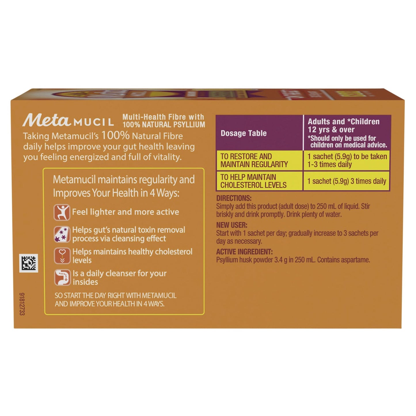 Metamucil Smooth Orange 30 Dose