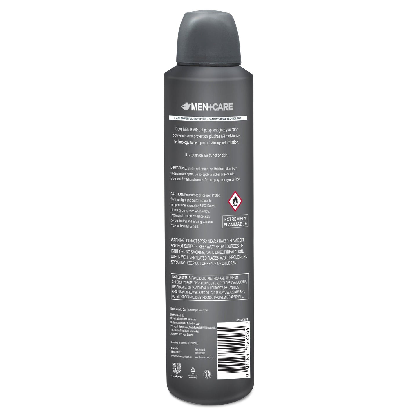 Dove Men Antiperspirant Aerosol Deodorant Clean Comfort 254ml
