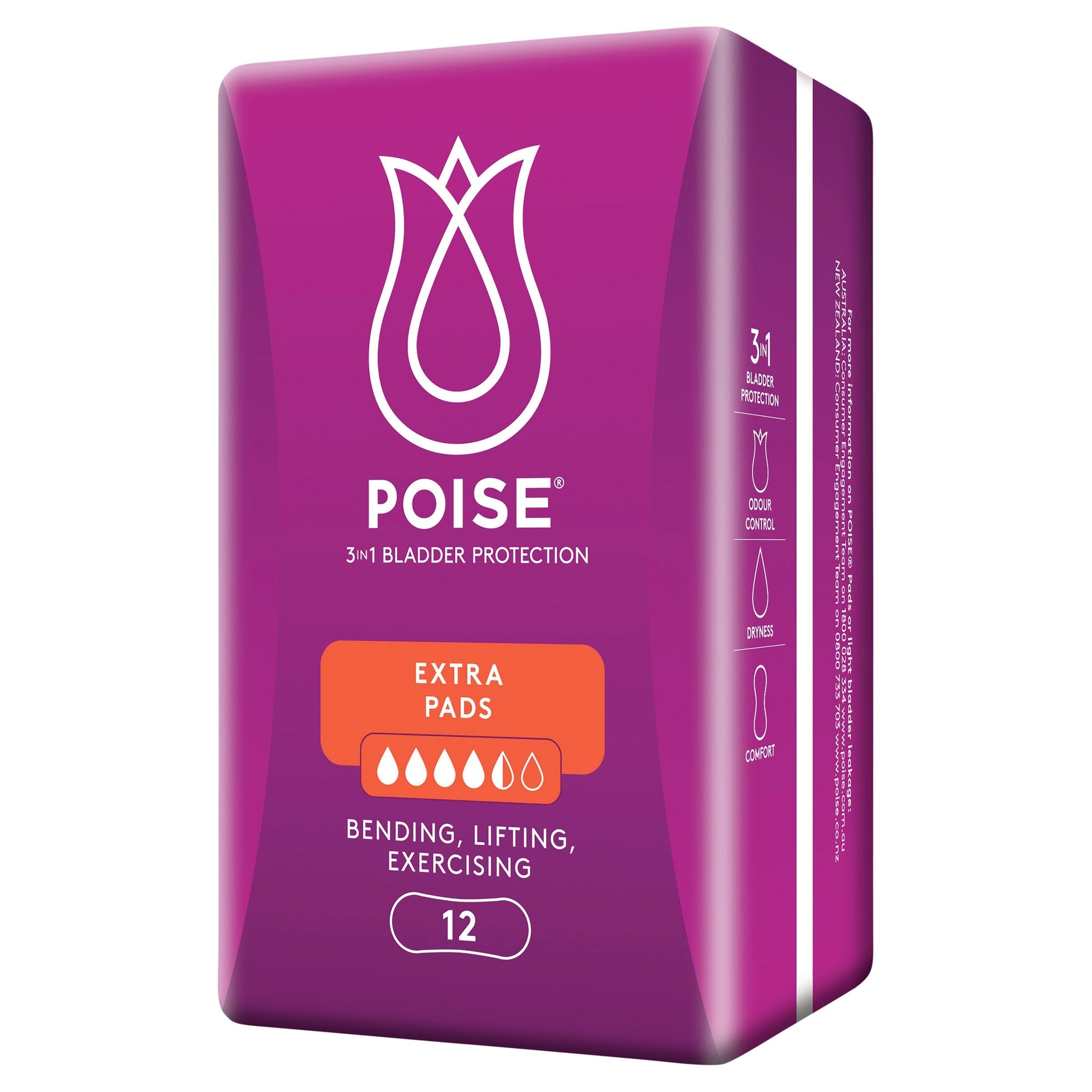 Poise Pads For Bladder Leaks Extra 12 PK - STELLAR PHARMACY