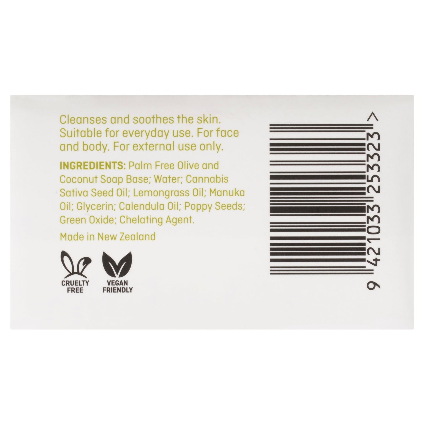 Hemptuary® By Topiderm® Hemp Face And Body Soap 100g